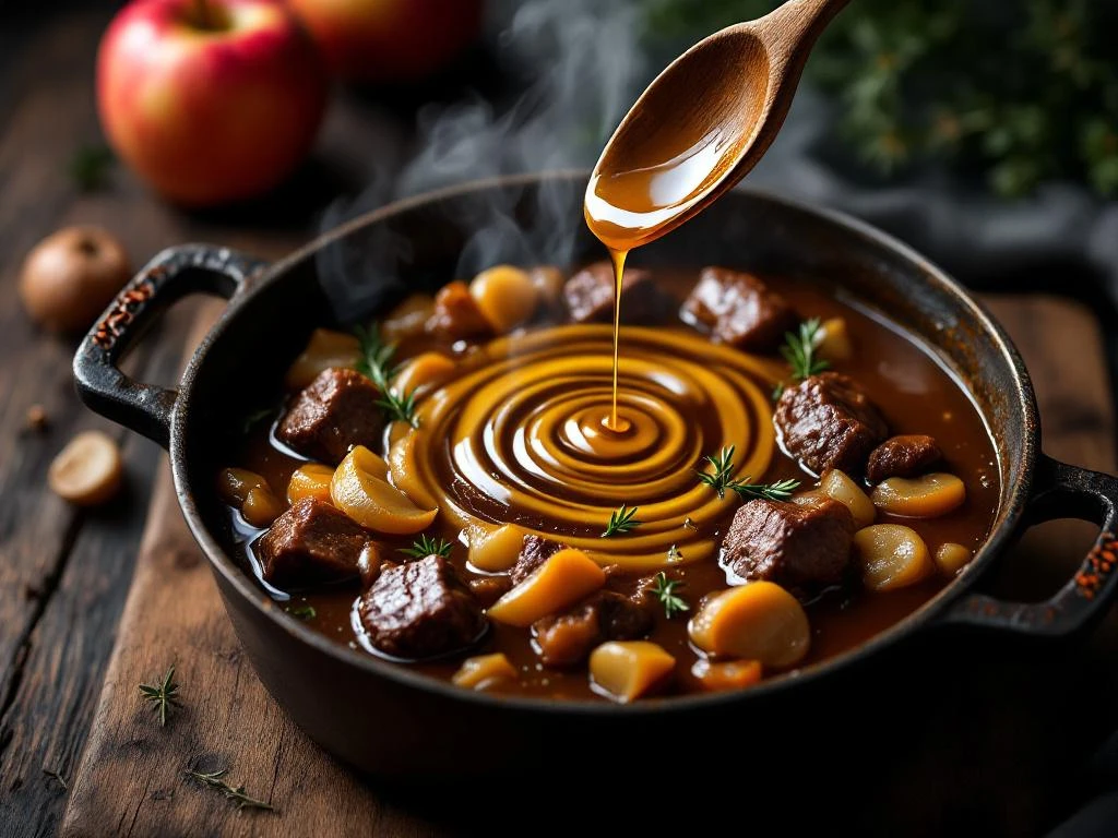 Hoe maak je stoofvlees met appelstroop?