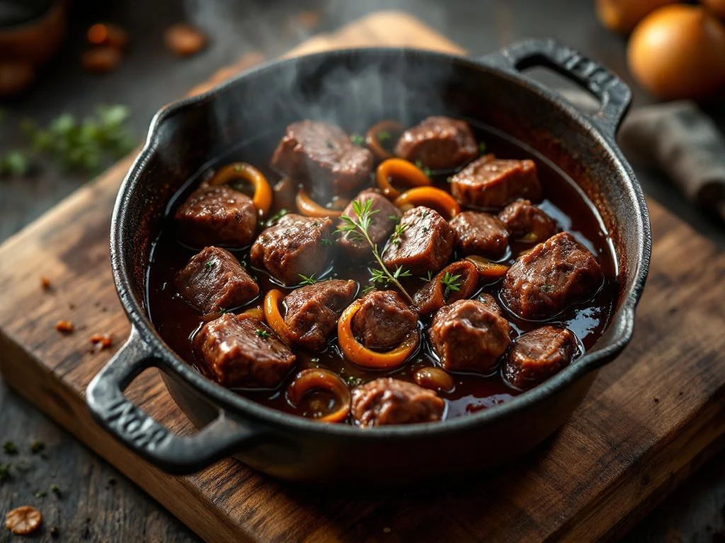 Hoe bereid je stoofvlees in een braadpan?