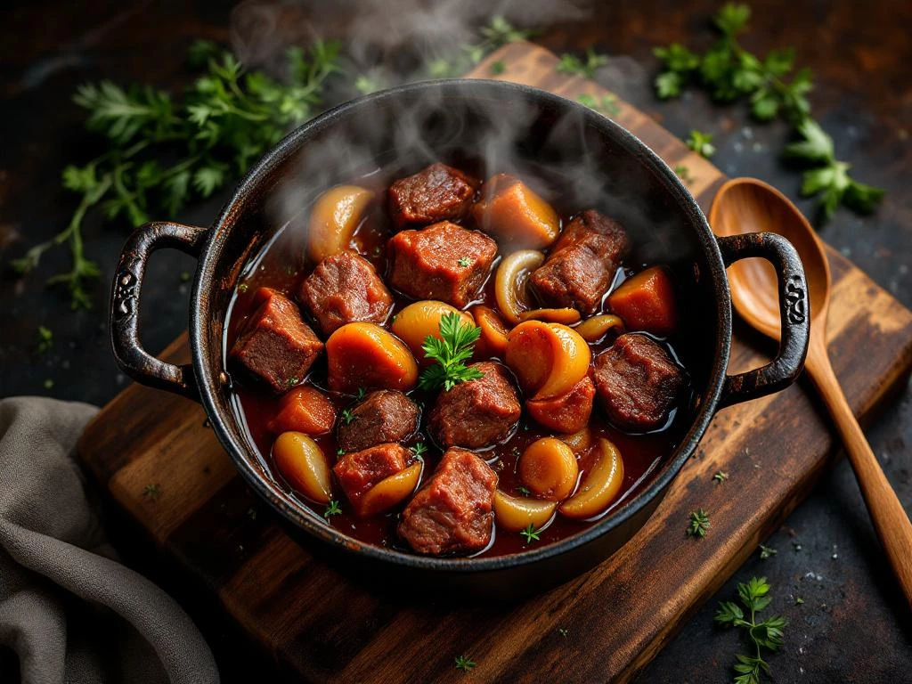Hoe maak je stoofvlees met tomatenpuree?