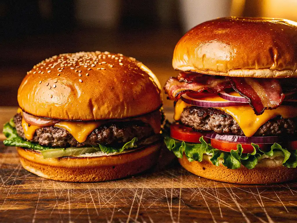 Wat is het verschil tussen een runderhamburger en een U.S.A. burger?