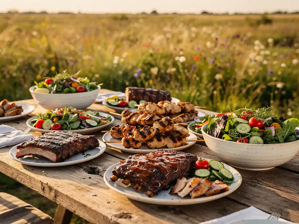 Hoe combineer je een BBQ Royaal pakket met verse salades voor een feest in Friesland of de Groningse Westhoek?